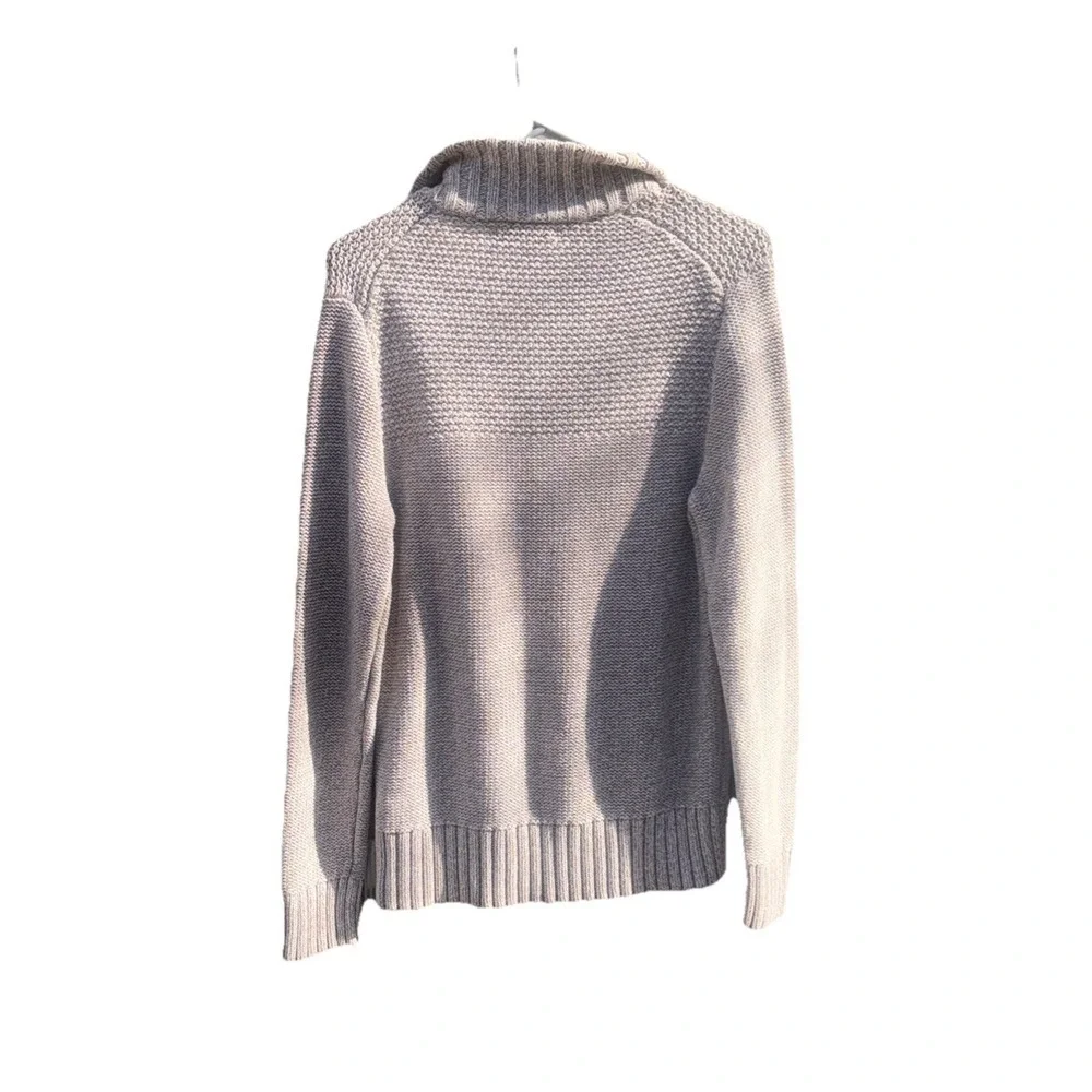 Banana Republic Men's Sweater‎ 100% Cotton Quarter Snap Gray Size Small Ch/p